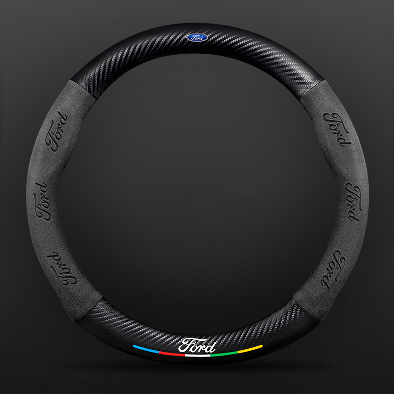 High Strength Carbon Fiber Suede Steering Wheel Cover - Anti-slip, Wear-resistant, Heat Stable, Stylish
