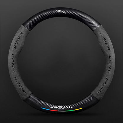 High Strength Carbon Fiber Suede Steering Wheel Cover - Anti-slip, Wear-resistant, Heat Stable, Stylish