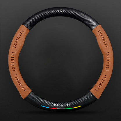 High Strength Carbon Fiber Suede Steering Wheel Cover - Anti-slip, Wear-resistant, Heat Stable, Stylish