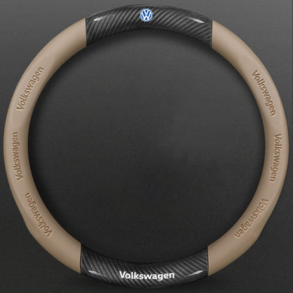 High-Density Carbon Fiber Texture Steering Wheel Cover