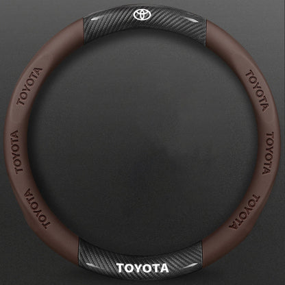High-Density Carbon Fiber Texture Steering Wheel Cover