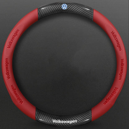 High-Density Carbon Fiber Texture Steering Wheel Cover