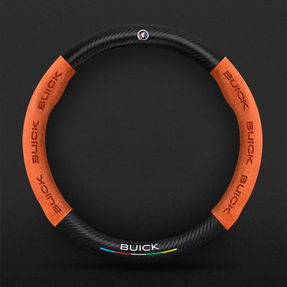 High Strength Carbon Fiber Suede Steering Wheel Cover - Anti-slip, Wear-resistant, Heat Stable, Stylish