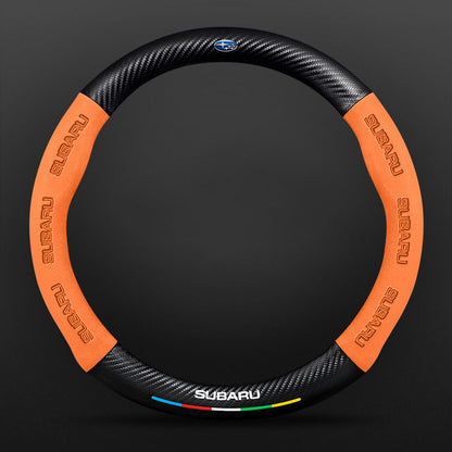 High Strength Carbon Fiber Suede Steering Wheel Cover - Anti-slip, Wear-resistant, Heat Stable, Stylish
