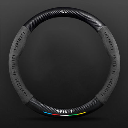 High Strength Carbon Fiber Suede Steering Wheel Cover - Anti-slip, Wear-resistant, Heat Stable, Stylish