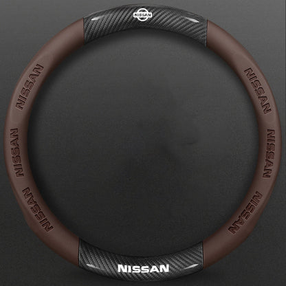 High-Density Carbon Fiber Texture Steering Wheel Cover