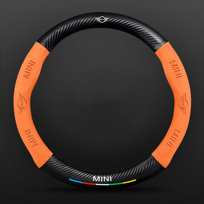 High Strength Carbon Fiber Suede Steering Wheel Cover - Anti-slip, Wear-resistant, Heat Stable, Stylish