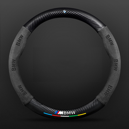 High Strength Carbon Fiber Suede Steering Wheel Cover - Anti-slip, Wear-resistant, Heat Stable, Stylish