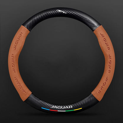 High Strength Carbon Fiber Suede Steering Wheel Cover - Anti-slip, Wear-resistant, Heat Stable, Stylish