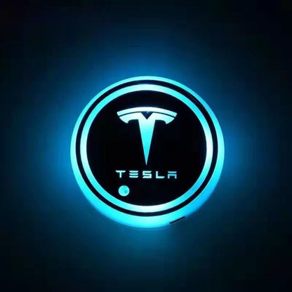 Car Cup Holder LED Coaster – 7-Color Auto Glow, USB Rechargeable, Anti-Slip, Ambient Mood Light