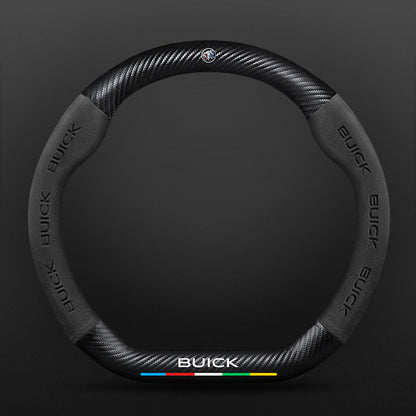 High Strength Carbon Fiber Suede Steering Wheel Cover - Anti-slip, Wear-resistant, Heat Stable, Stylish