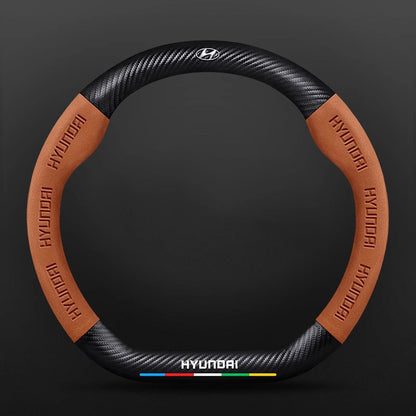 High Strength Carbon Fiber Suede Steering Wheel Cover - Anti-slip, Wear-resistant, Heat Stable, Stylish