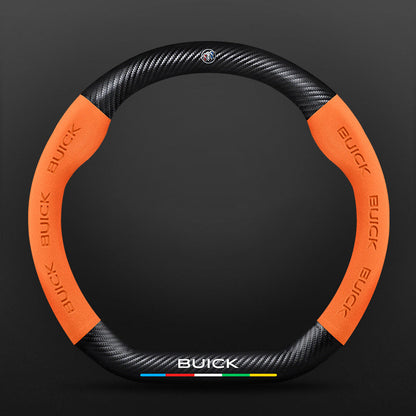 High Strength Carbon Fiber Suede Steering Wheel Cover - Anti-slip, Wear-resistant, Heat Stable, Stylish
