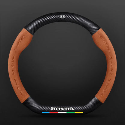 High Strength Carbon Fiber Suede Steering Wheel Cover - Anti-slip, Wear-resistant, Heat Stable, Stylish