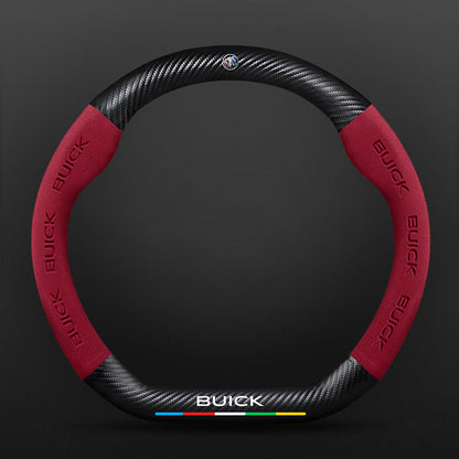 High Strength Carbon Fiber Suede Steering Wheel Cover - Anti-slip, Wear-resistant, Heat Stable, Stylish