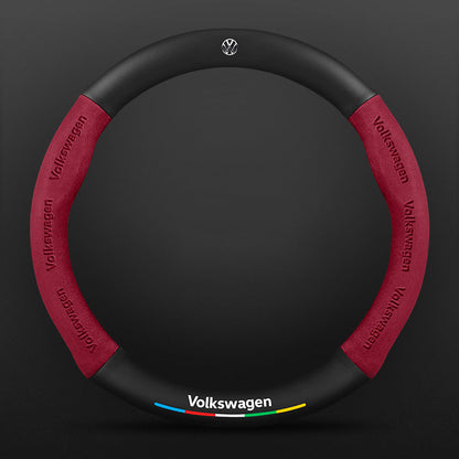 High Strength Carbon Fiber Suede Steering Wheel Cover - Anti-slip, Wear-resistant, Heat Stable, Stylish