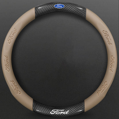 High-Density Carbon Fiber Texture Steering Wheel Cover